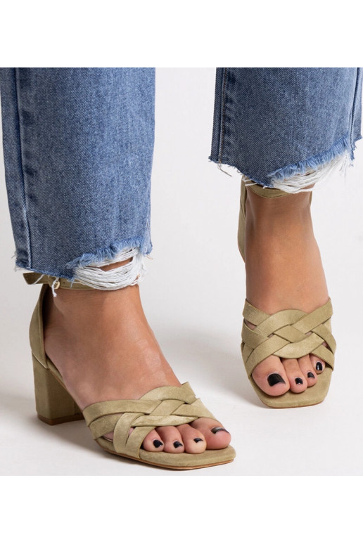 Sandali con tacco alto Wajda verdi