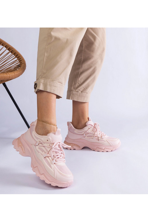 Sneakers sportive rosa con suola...