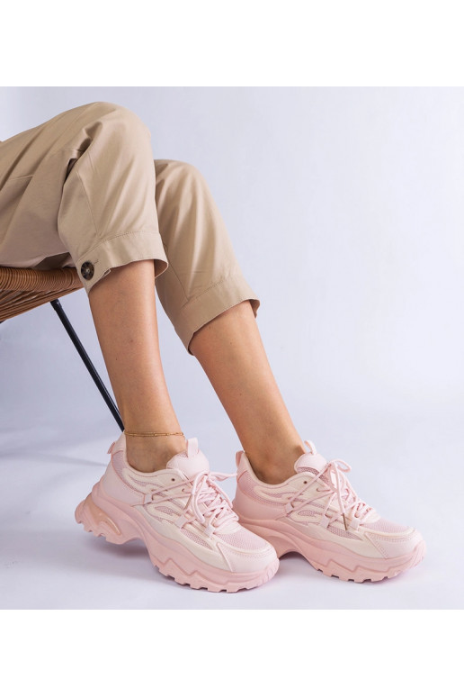Sneakers sportive rosa con suola...