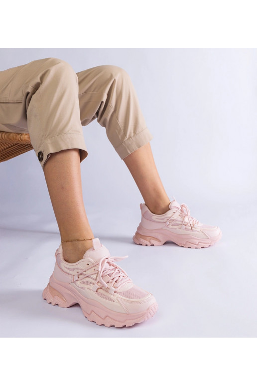 Sneakers sportive rosa con suola...