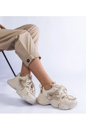 Sneakers sportive beige da...