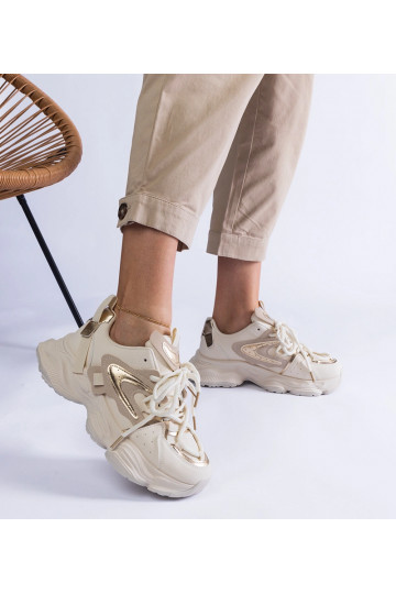 Sneakers sportive beige da... 2