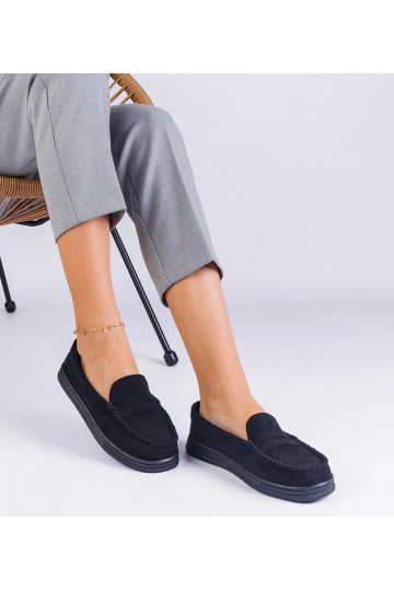 Ballet shoes femminili neri in scamosciato sintetico Sevilia