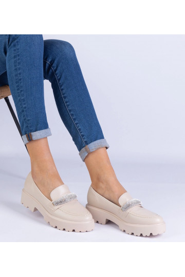 Mocassini beige da donna...