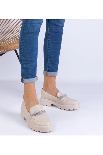 Mocassini beige da donna... 2