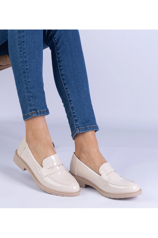 Scarpe da donna in vernice beige Eledia