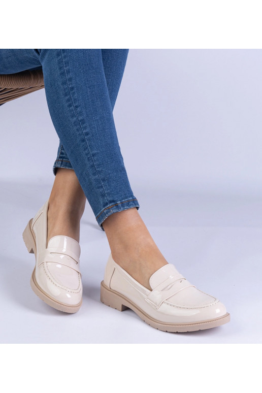 Scarpe da donna in vernice beige Eledia