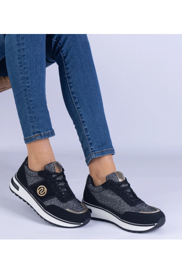 Sneakers nere lucide con...