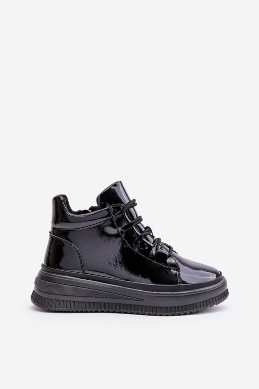 Scarpe sportive con effetto lucido e... Scarpe sportive con effetto lucido e...