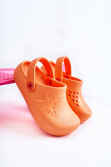 Infantile Pantofole leggere Crocs Big Star II375008 colore arancione 2