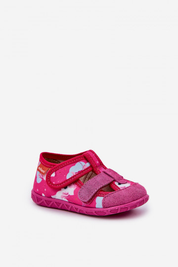 Pantofole Milami per bambini con chiusura adesiva IN Unicorni color rosa Reathiana