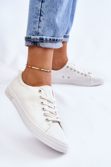 Femminile Senza intoppi scarpe da ginnastica con suola piatta Big Star LL274058 Colore bianco