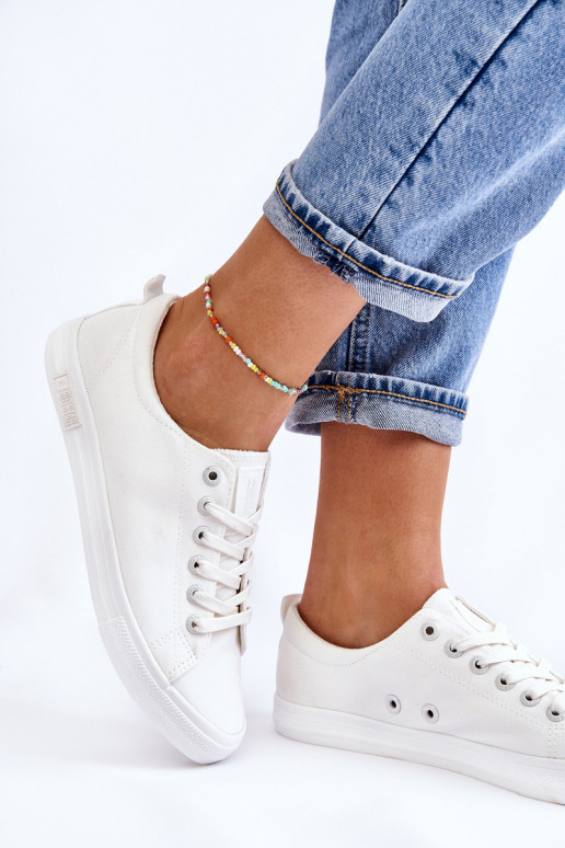 Femminile Senza intoppi scarpe da ginnastica con suola piatta Big Star LL274058 Colore bianco