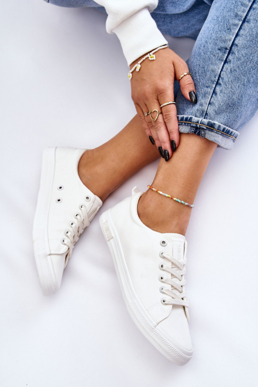 Femminile Senza intoppi scarpe da ginnastica con suola piatta Big Star LL274058 Colore bianco