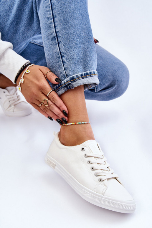 Femminile Senza intoppi scarpe da ginnastica con suola piatta Big Star LL274058 Colore bianco