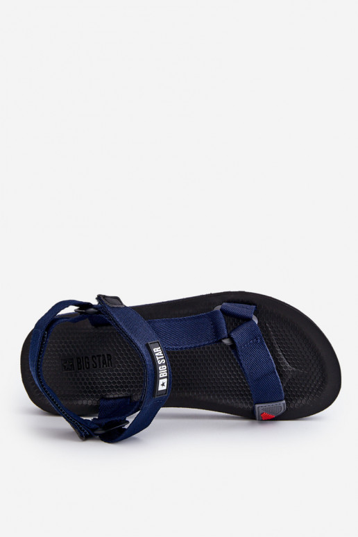 Deveschio sandali con chiusure adesive Big Star DD174718 blu scuro