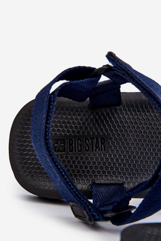 Deveschio sandali con chiusure adesive Big Star DD174718 blu scuro