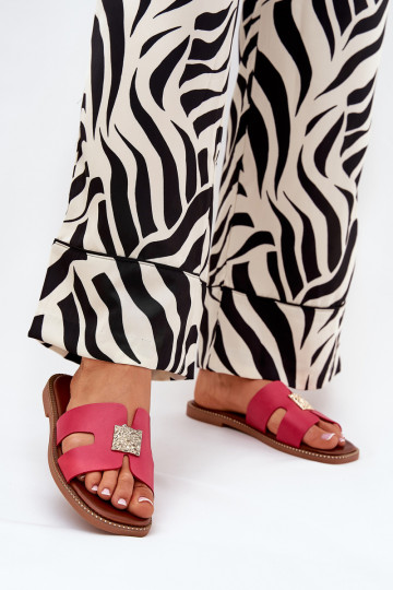 isoscele Pantofole Con ritagli E decorazione colore rosa Bohalis 2