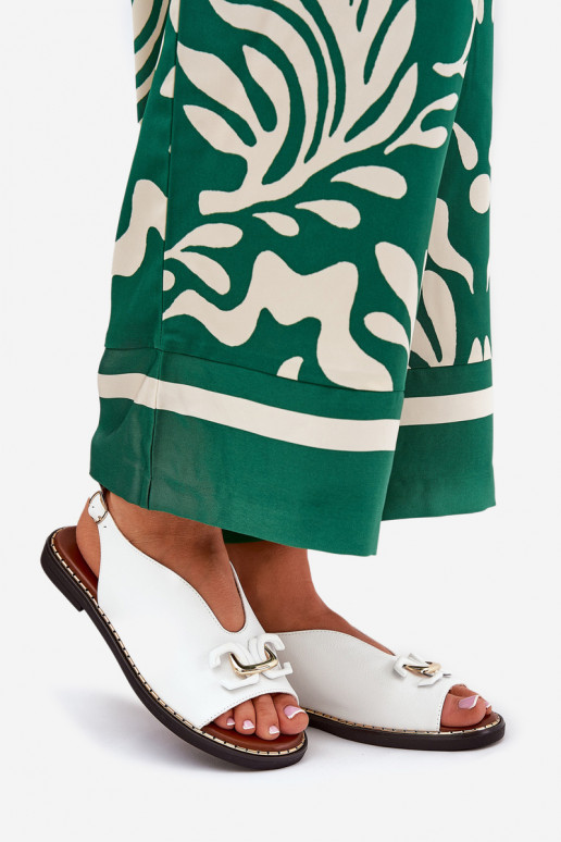 sandali con tacchi larghi con ornamenti in ecopelle Colore bianco Tillireta