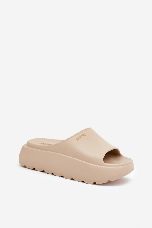 Pantofole leggere Pantofole da donna con una piattaforma Big Star RR274A569 beige