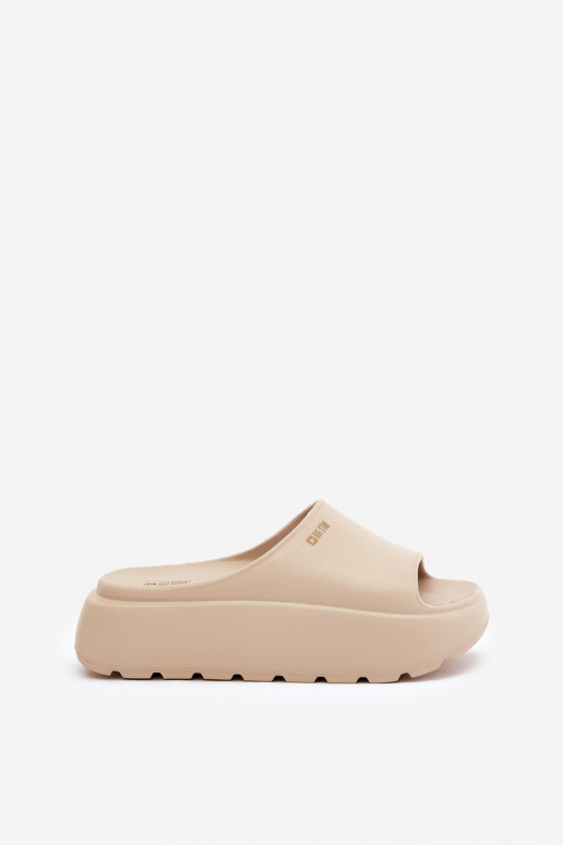 Pantofole leggere Pantofole da donna con una piattaforma Big Star RR274A569 beige