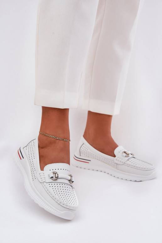 Ballerine traforate Z Abilitatoturalnej Skóry Vinceza 95331 Colore bianco Ballerine traforate Z Abilitatoturalnej Skóry Vinceza 95331 Colore bianco