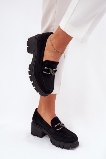 in ecopelle scamosciataoAe scarpe Femminile con ornamenti Vinceza 39921 colore nero