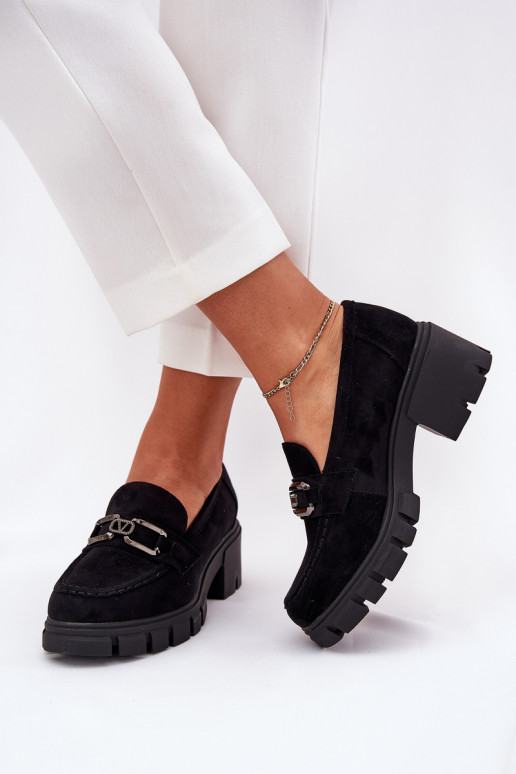 in ecopelle scamosciataoAe scarpe Femminile con ornamenti Vinceza 39921 colore nero