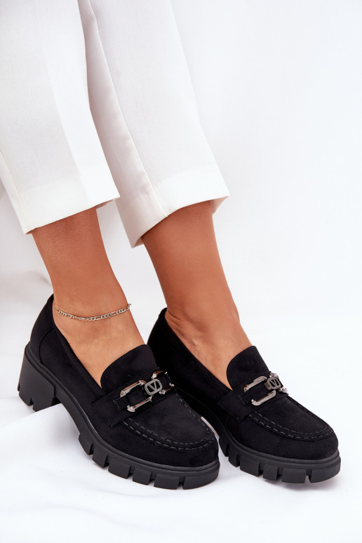 in ecopelle scamosciataoAe scarpe Femminile con ornamenti Vinceza 39921 colore nero