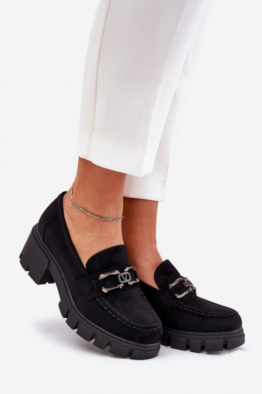 in ecopelle scamosciataoAe scarpe Femminile con ornamenti Vinceza 39921 colore nero