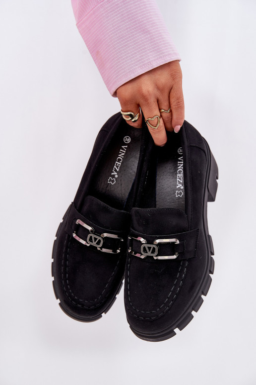 in ecopelle scamosciataoAe scarpe Femminile con ornamenti Vinceza 39921 colore nero