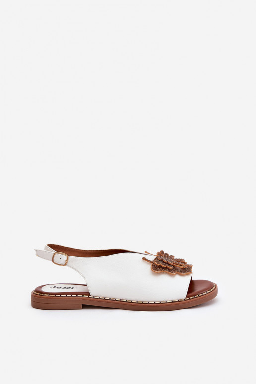 Sandali da donna con tacchi larghi con ornamenti Colore bianco Setorina