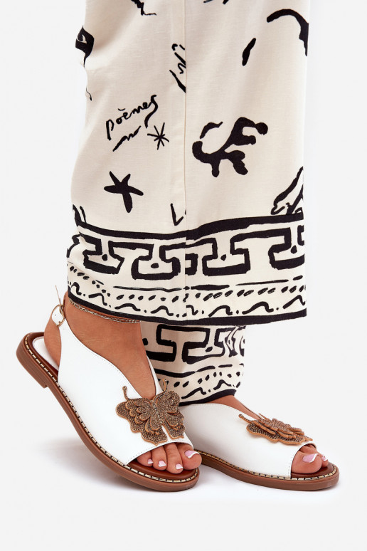 Sandali da donna con tacchi larghi con ornamenti Colore bianco Setorina