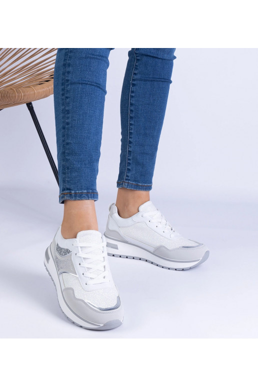 Sneakers bianche decorate con glitter...
