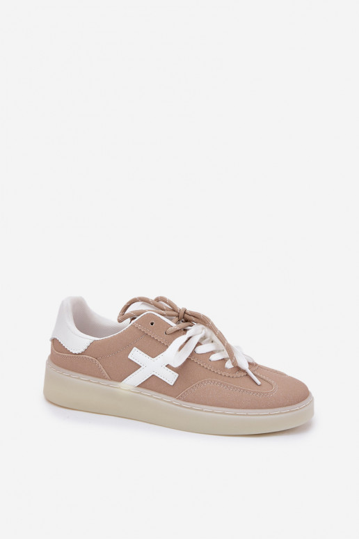 Basso scarpe da ginnastica Femminile beige Zelevelis