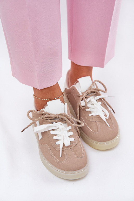 Basso scarpe da ginnastica Femminile beige Zelevelis