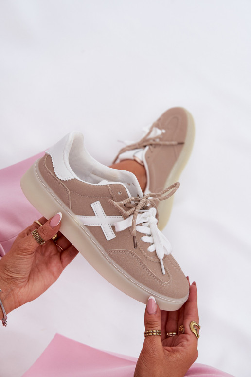 Basso scarpe da ginnastica Femminile beige Zelevelis