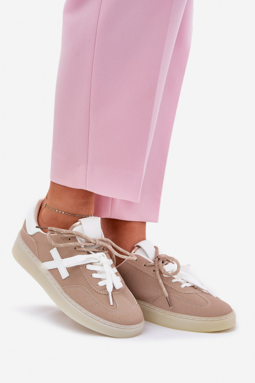 Basso scarpe da ginnastica Femminile beige Zelevelis