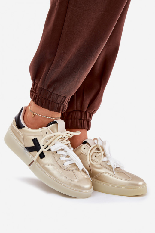 Basso scarpe da ginnastica Femminile colore dorato Zelevelis