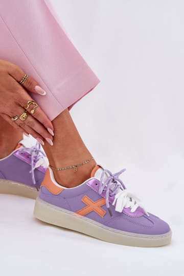 Sneakers basse da donna color argento Zelevelis