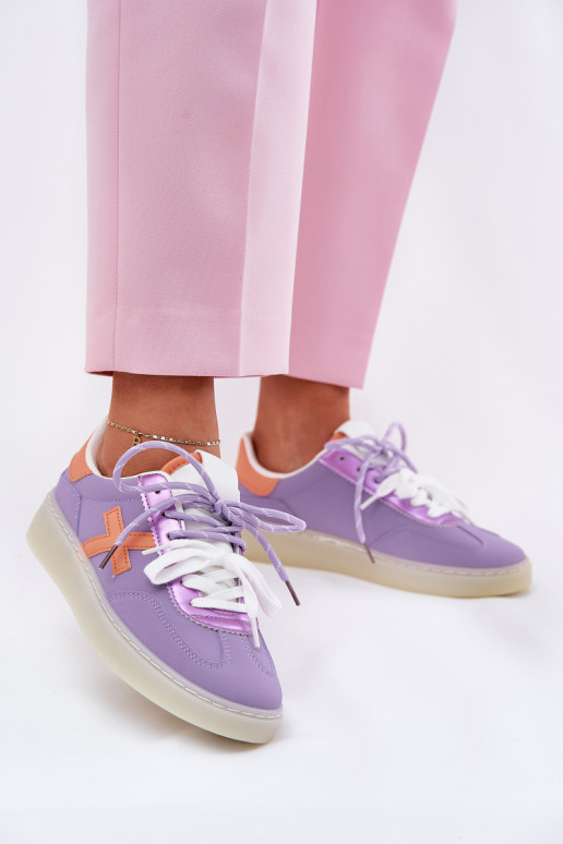 Basso scarpe da ginnastica Femminile Colore viola Zelevelis