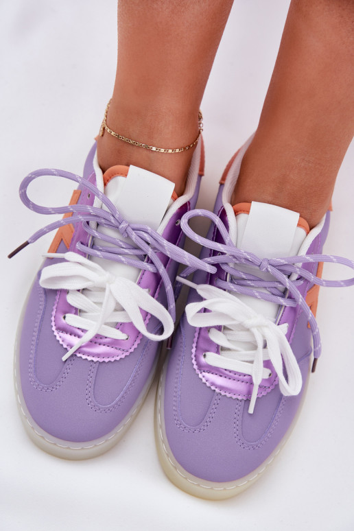 Basso scarpe da ginnastica Femminile Colore viola Zelevelis