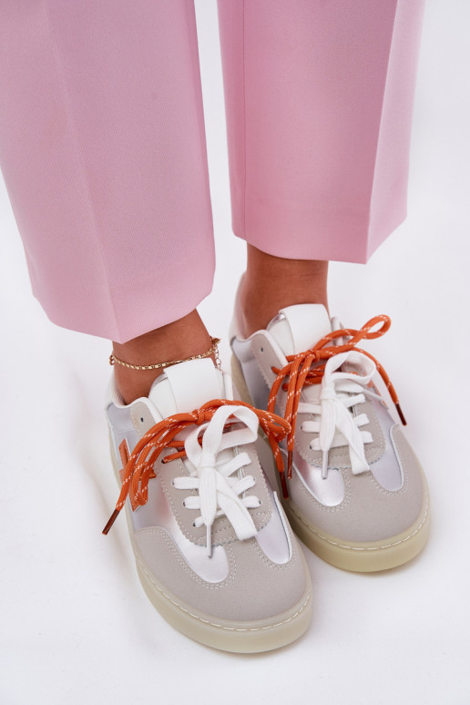 Basso scarpe da ginnastica Femminile color argento Zelevelis