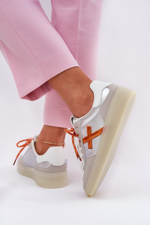 Basso scarpe da ginnastica Femminile color argento Zelevelis