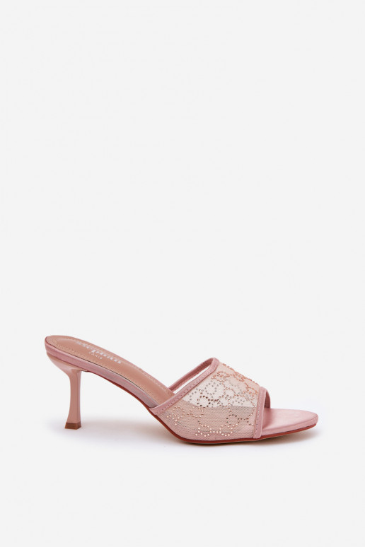 Decorato Pantofole con tacchi sottili Szampańskie Ennoriel