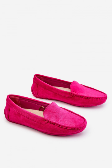Mocassini da donna in camoscio rosa Morreno