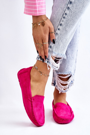 Mocassini in pelle scamosciata Femminile colore rosa Morreno 2