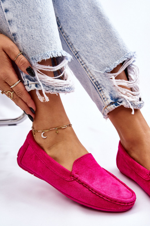 Mocassini in pelle scamosciata Femminile colore rosa Morreno