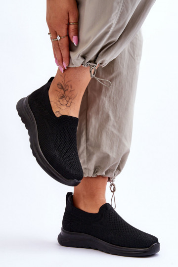 Sneakers da donna modello slip-on nere Adiora 2