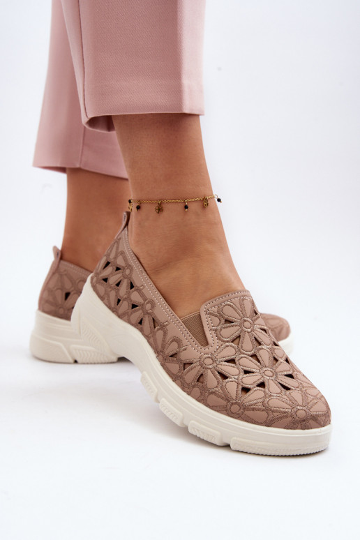 con elementi traforati scarpe Femminile colore rosa Emilei